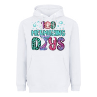 White 100 mermazing days Heavyweight Hoodie - MaliasSmallBusiness