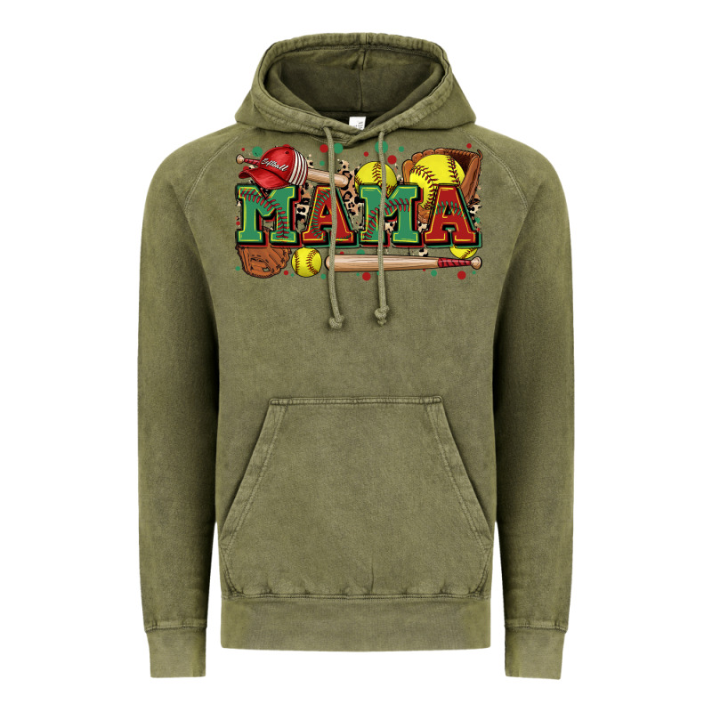Mama Softball Vintage Hoodie by Zillion Design Studio | Teevron