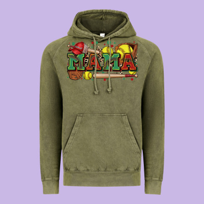 Mama Softball Vintage Hoodie Designed By Zillion Design Studio