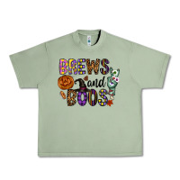 Oil Green Brews And Boos Urban Heavy Tee - CowhideDigitalArt