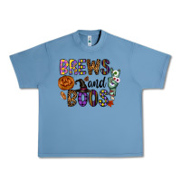 Pebble Blue Brews And Boos Urban Heavy Tee - CowhideDigitalArt