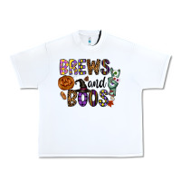 White Brews And Boos Urban Heavy Tee - CowhideDigitalArt