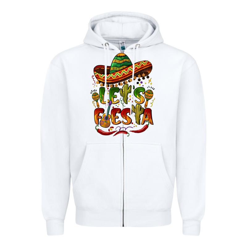 Let's Fiesta Mexican Hat Zipper Hoodie by BarkalooDesign | Teevron