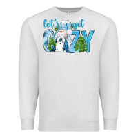 Oatmeal Heather lets get cozy Premium Sweatshirt - NancyCooperArtShop