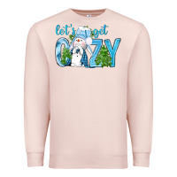 Pale Pink lets get cozy Premium Sweatshirt - NancyCooperArtShop