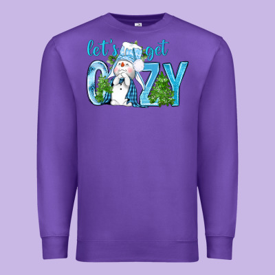 Lets Get Cozy Premium Sweatshirt Designed By Nancycooperartshop