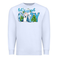 White lets get cozy Premium Sweatshirt - NancyCooperArtShop