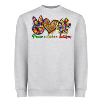 Peace Love Autism Heavyweight Sweatshirt | Teevron