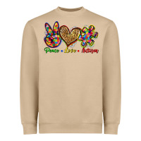 Mushroom peace love autism Heavyweight Sweatshirt - Zillion Design Studio