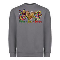 Storm peace love autism Heavyweight Sweatshirt - Zillion Design Studio