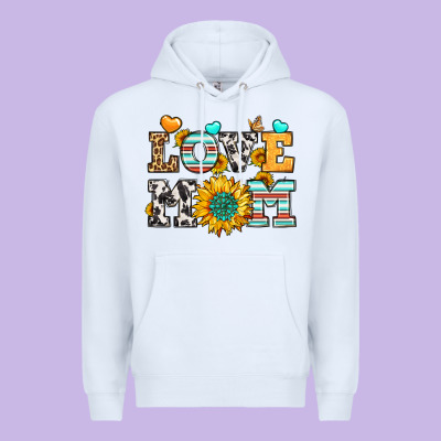 Love Mom Premium Hoodie Designed By Lillyallendesigns