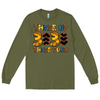 Army Green three up three down softball Long Sleeve Tee - AdoDesignShop