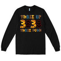 Black three up three down softball Long Sleeve Tee - AdoDesignShop