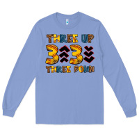 Colony Blue three up three down softball Long Sleeve Tee - AdoDesignShop