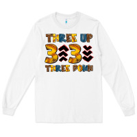 White three up three down softball Long Sleeve Tee - AdoDesignShop