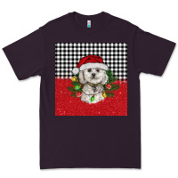 Plum Christmas Bichon frise dog Premium Tee - BarkalooDesign