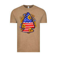 Vintage Coffee American flag arrowhead Vintage Tee - Neo Western