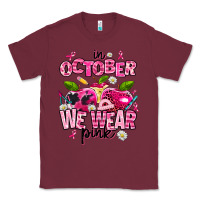Burgundy in october we wear pink teachers Classic Tee - AdoDesignShop