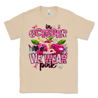 Mushroom in october we wear pink teachers Classic Tee - AdoDesignShop