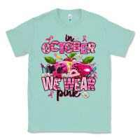 Seafoam in october we wear pink teachers Classic Tee - AdoDesignShop