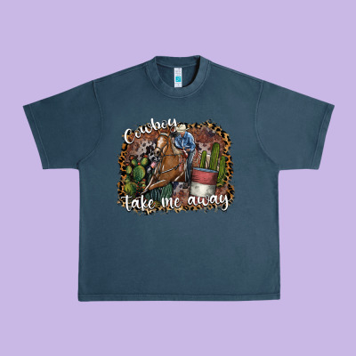 Cowboy Take Me Away Urban Heavy Tee Designed By Sublimationcraftshop