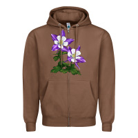 Chestnut rocky mountain columbine Zipper Hoodie - LillyAllenDesigns