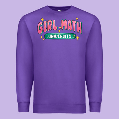 Girl Math University Premium Sweatshirt Designed By Maliassmallbusiness