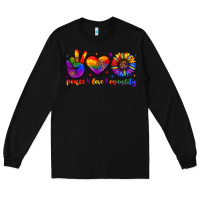 Black peace love equality Long Sleeve Tee - JahusDesignShop