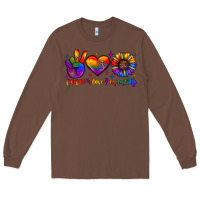 Chestnut peace love equality Long Sleeve Tee - JahusDesignShop