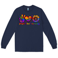 Navy peace love equality Long Sleeve Tee - JahusDesignShop