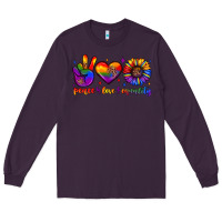 Plum peace love equality Long Sleeve Tee - JahusDesignShop