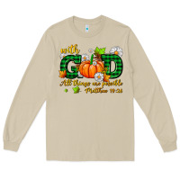 Mushroom with god all things are possible Long Sleeve Tee - AdoDesignShop