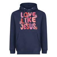 Navy love like jesus Heavyweight Hoodie - MaliasSmallBusiness