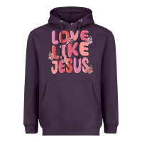 Plum love like jesus Heavyweight Hoodie - MaliasSmallBusiness