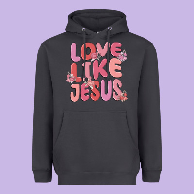 Love Like Jesus Heavyweight Hoodie Designed By Maliassmallbusiness