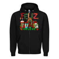 Black feliz navidad lady of Guadalupe christmas coffee Zipper Hoodie - Jasminsmagicworld