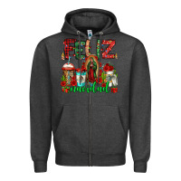 Charcoal Heather feliz navidad lady of Guadalupe christmas coffee Zipper Hoodie - Jasminsmagicworld
