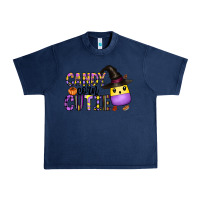 Navy Candy Corn Cutie Urban Heavy Tee - CowhideDigitalArt