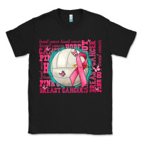 Black pink out breast cancer volleyballs Classic Tee - AdoDesignShop