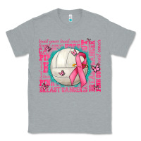 Heather Grey pink out breast cancer volleyballs Classic Tee - AdoDesignShop