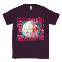 Plum pink out breast cancer volleyballs Classic Tee - AdoDesignShop
