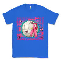 True Royal pink out breast cancer volleyballs Classic Tee - AdoDesignShop