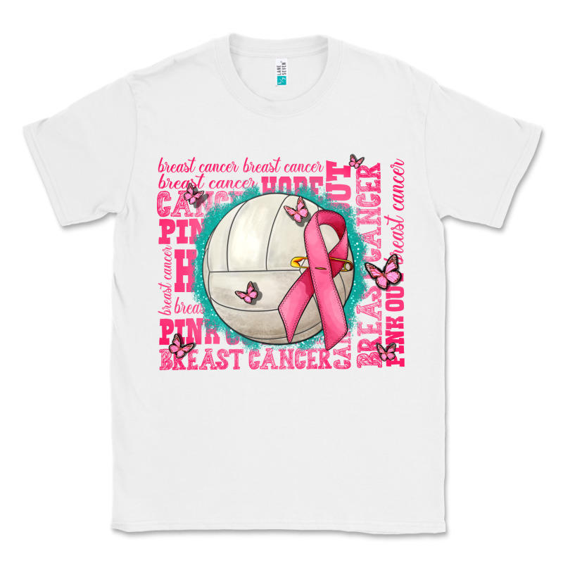 Pink Out Breast Cancer Volleyballs Classic Tee by AdoDesignShop | Teevron