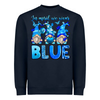 Navy in april we wear blue autism gnomes Heavyweight Sweatshirt - Zillion Design Studio