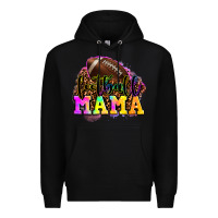 Black football mama Premium Hoodie - LillyAllenDesigns