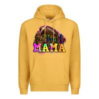 Mustard football mama Premium Hoodie - LillyAllenDesigns
