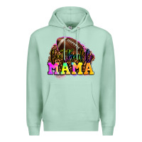 Seafoam football mama Premium Hoodie - LillyAllenDesigns