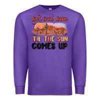Purple ain't goin' down 'til the sun comes up Premium Sweatshirt - MaliasSmallBusiness
