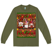 Army Green christmas gnomes Long Sleeve Tee - Artiststas