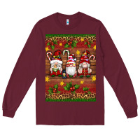 Burgundy christmas gnomes Long Sleeve Tee - Artiststas